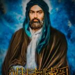 کتیبه مخمل شمایل امیرالمومنین علی (ع)