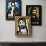 قاب مخمل تمثال ائمه اطهار علیهم السلام