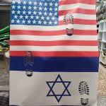 بنر پرچم آمریکا و اسرائیل برای زیر پا