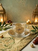 ست تک فنجان و نعلبکی بلور مذهبی | ویژه روز پدر و ولادت حضرت علی (ع)